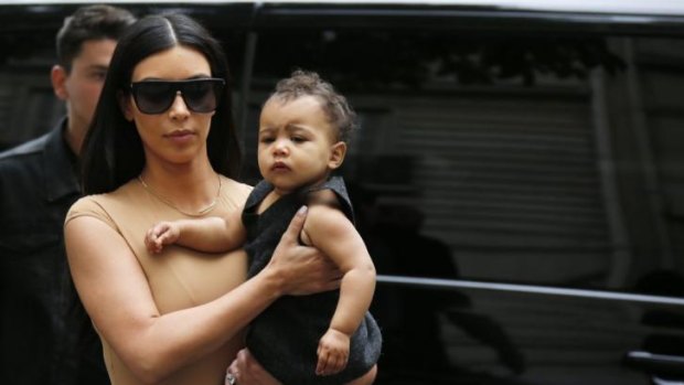 Kim Kardashian with North West