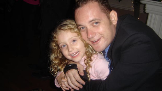 Daddy’s little girl … Michael Schofield with his daughter, Janni, in 2006.