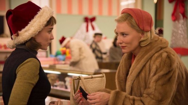 Rooney Mara and Cate Blanchett star in Todd Haynes' film <i>Carol</i>.