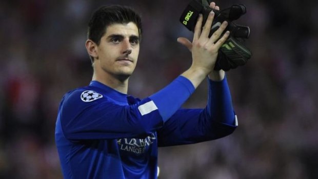 Atletico Madrid's on-loan Belgian goalkeeper Thibaut Courtois may miss the tie with parent club Chelsea.