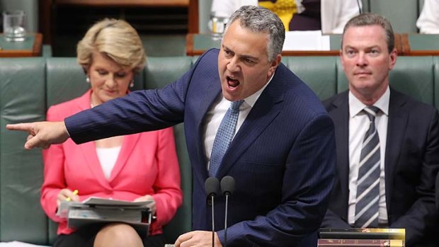 "Either you're here, or you're not": Treasurer Joe Hockey.