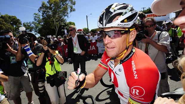 Tour asunder ... the heavy promotion of Lance Armstrong at the Tour Down Under.