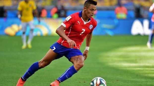 Striker Alexis Sanchez starred for Chile at the World Cup.
