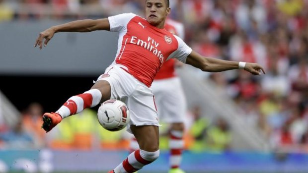 Main man: Alexis Sanchez made his debut for Arsenal in the Emirates Cup against Benfica earlier this month