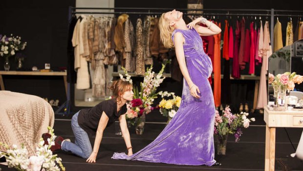 Maids in waiting … Isabelle Huppert and Cate Blanchett rehearse a scene for the STC’s production of <i>The Maids</i>.