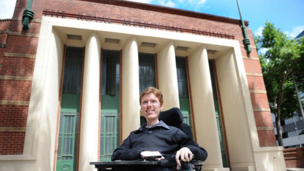 Mark Brown is excited to be moving out of his parents' home and into an apartment in the refurbished former Royal Melbourne Drill Hall.