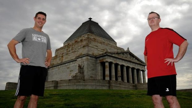 Brothers Mark (left) and Scott  Eaton are set to run in the City2Sea next Sunday on  Remembrance Day, which has a special meaning.