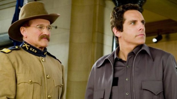 Robin Williams' final role, alongside Ben Stiller, in "Night at the Museum: Secret of the Tomb".