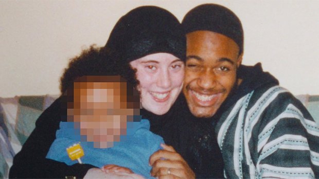 Samantha Lewthwaite with her husband, Kings Cross Station bomber Jermaine Lindsay, in a photograph published in 2005.