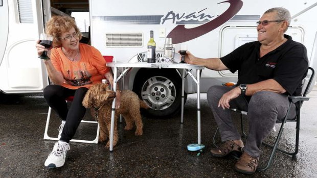 Active retirees: Ian and Robyn McWilliam enjoy their motor home at Avalon Beach.