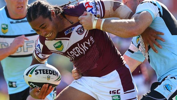 Payback time: Steve Matai has lit the fuse for a fiery showdown with Parramatta's Mitch Allgood.