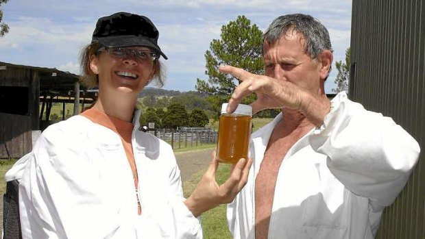 Anna Campbell and her beekeeping mentor, Rod Blatch.