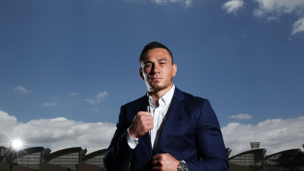 Suited and booted: Sonny Bill Williams in Sydney on Friday.