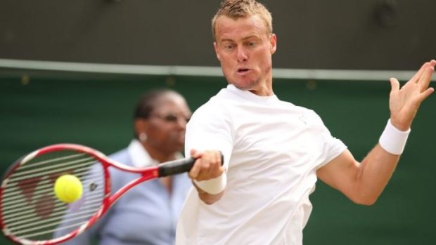 Lleyton Hewitt has made the semi-finals at Newport for the third year in a row.