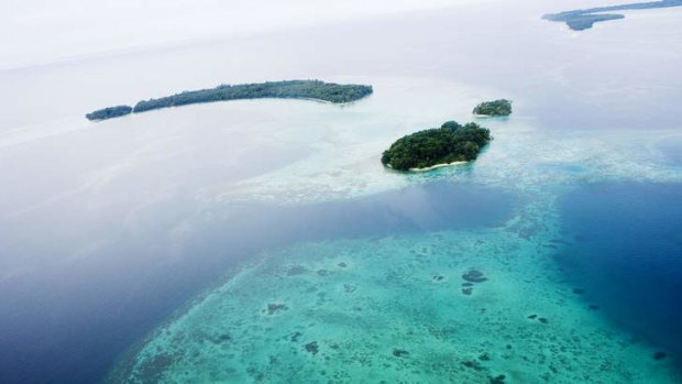 Shaken: The Solomon Islands seen from the air.