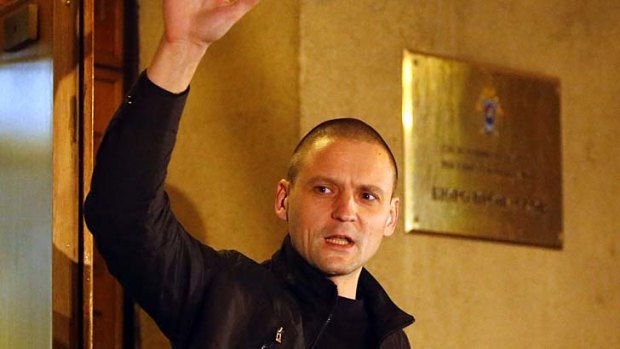 Facing a charge of conspiracy to incite mass disorder ... Sergei Udaltsov.