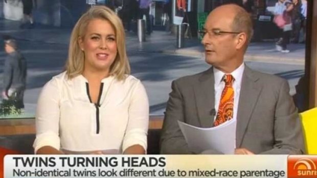 Mortified ... Sam Armytage upset by race bias suggestions, even though it earned her a sideways glance from David Koch.