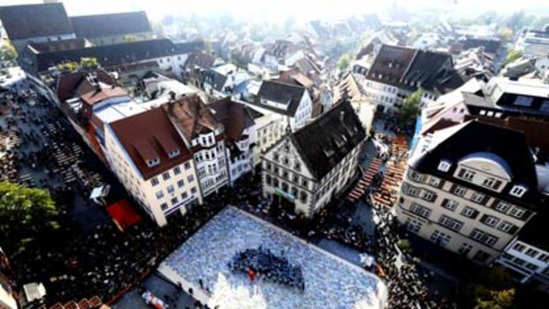 The 'world's largest jigsaw puzzle' in Ravensburg, Germany.