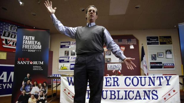 'We’re going to be a much bigger player than people think' ... Republican presidential candidate Rick Santorum.