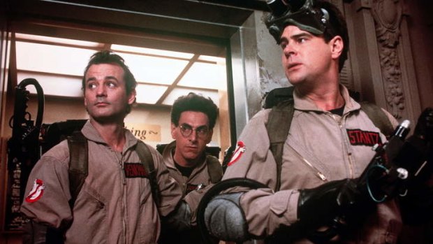 Comedy hit: Ramis, centre, in <i>Ghostbusters</i> with co-stars Bill Murray and Dan Aykroyd.