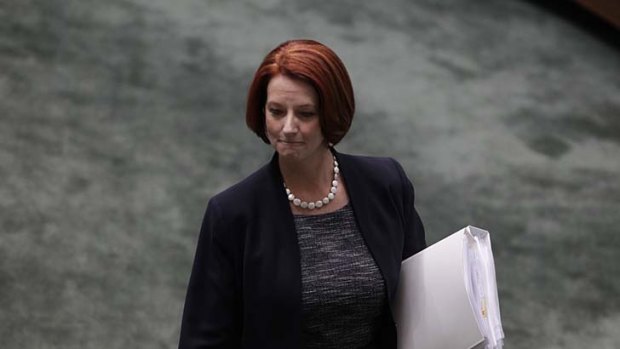 "The cabinet will back you but the caucus won't" ... Julia Gillard was forced to abandon her vote on a resolution to give Palestine observer status in the UN.