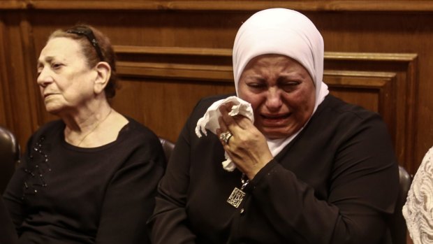 Friends and relatives of EgyptAir hostess Yara Hani who was working aboard EgyptAir MS840 mourn.