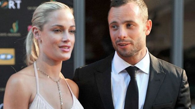 Oscar Pistorius with Reeva Steenkamp in November 2012.