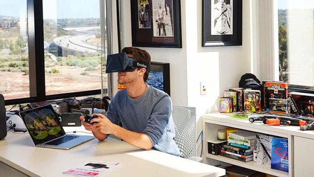 New view: The Oculus Rift virtual reality headset.