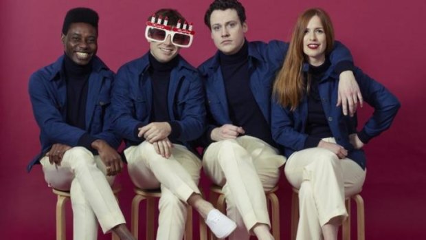 In the deep end: Joseph Mount (third from left) and Metronomy. 