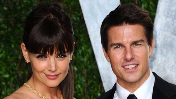 Tom Cruise and Katie Holmes, pictured in February, are to split. Holmes filed for divorce in New York last Thursday.