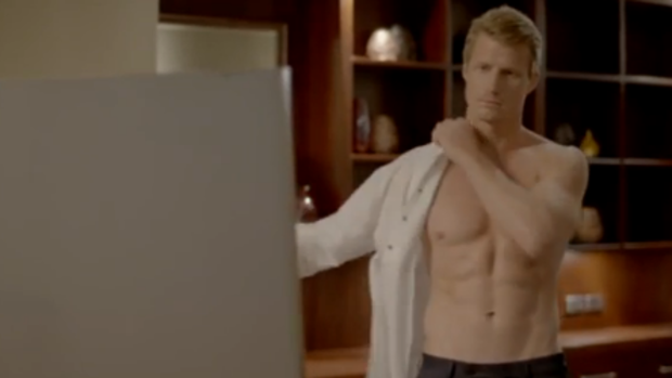 Meet Richie Strahan, star of The Bachelor, including this very necessary shot of his abs BECAUSE HOUSE TRAINED ETCETERA.
