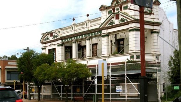 The Guildford Hotel has not been open since a fire in 2008.