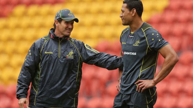 Special: Robbie Deans with Israel Folau.