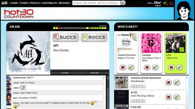 A mock-up of what Austereo's online voting system will look like.