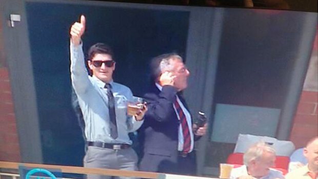 All's good? Well, not quite. Prahran club cricketer Daniel Salpietro in the stands at Old Trafford.