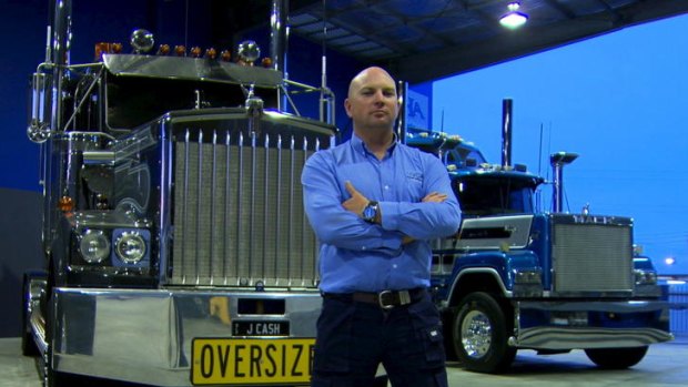 Trucking boss Jon Kelly, whose his colourful language matches the trucks in his fleet.