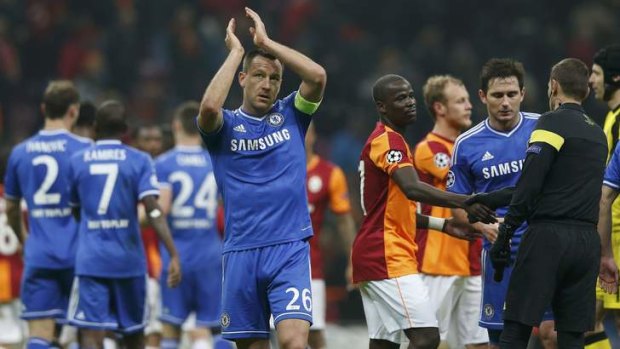 What might have been: Chelsea's John Terry take an away-goal advantage to the return leg at Stamford Bridge.