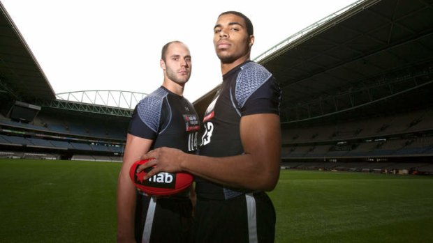 US talent: Mark Cisco and Jason Holmes hope to find a home in the AFL.