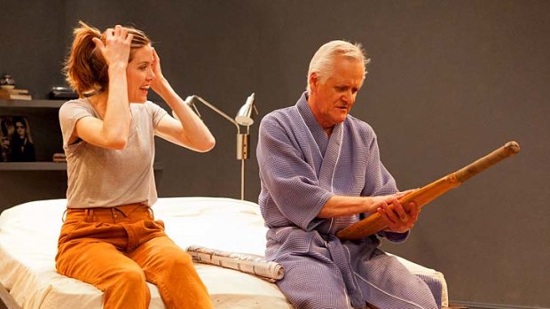 Wryly funny ... Belinda Bromilow and Tony Llewellyn-Jones in <em>This Year's Ashes</em>.