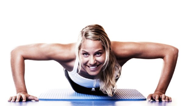 Multiple benefits ... push-ups strengthen arms and core muscles too.