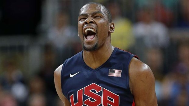 Star man ... USA's Kevin Durant.