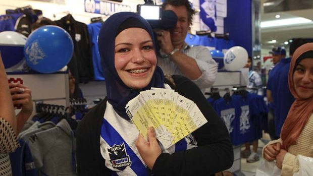 Already a winner ... Bulldogs fan Heba Raad bought 20 tickets for nearly $1600.
