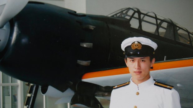 Kusakari as a kamikaze pilot for a 2005 play.