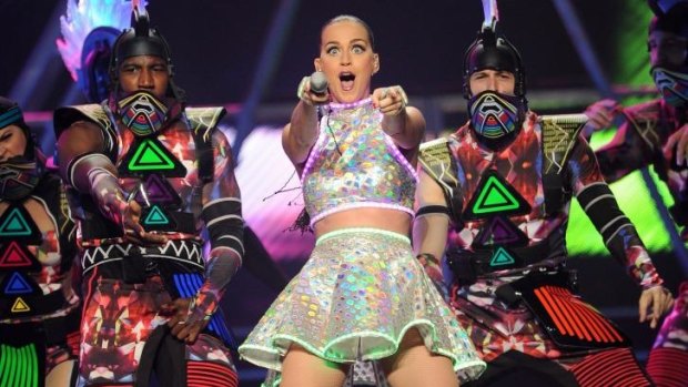 No holding back: Katy Perry performs during her Prismatic show in Melbourne.