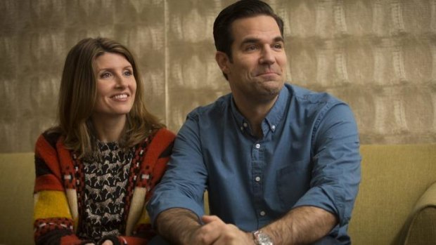 Lessons in unexpected life for Sharon Horgan and Rob Delaney in <i>Catastrophe</i>.