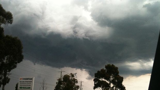 A view from Dandenong as the clouds rolled in.