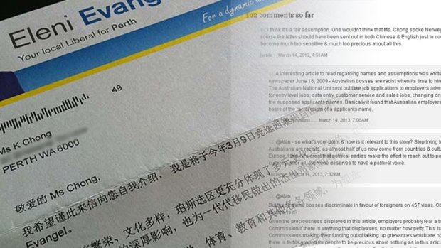 Comments flowed thick and fast as readers debated whether sending Chinese election material to voters was offensive, or not.
