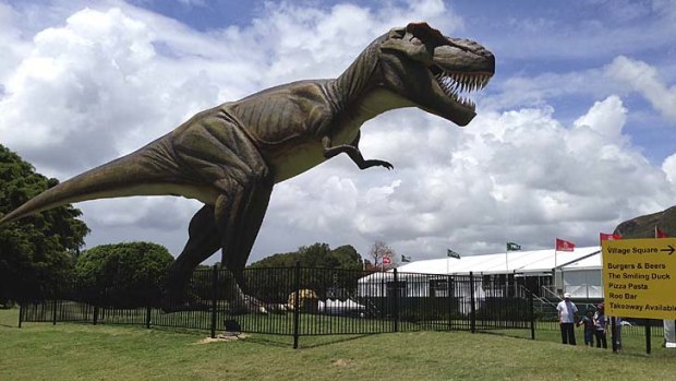 Prehistoric hazard ... Jeff the dinosaur might be a talking point but he will be out of bounds at Clive Palmer's Coolum resort when the PGA tees off on Thursday.