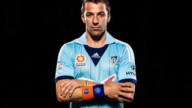 Got the blues: The Italian import looks to be increasingly uncomfortable when wearing or playing in the Sydney FC strip.