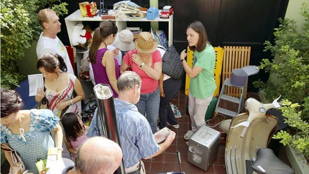 A garage sale in Paddington run as part of Woollahra Council's Second Hand Sunday program.